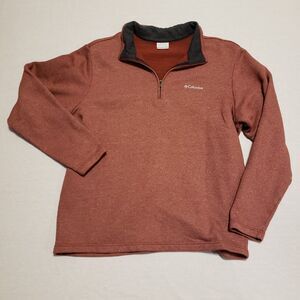 Columbia Maroon 1/4 Zip Pullover Longsleeve Sweater Men's Sz XL